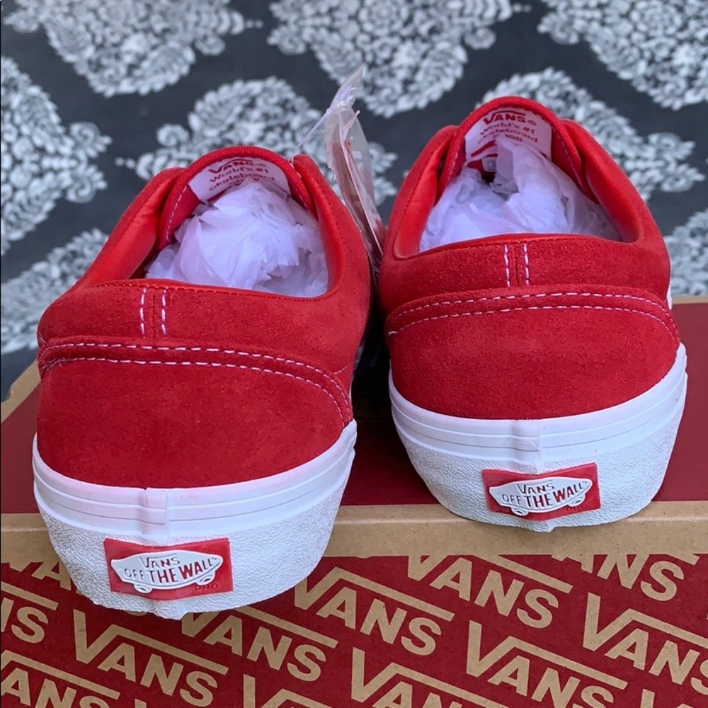VANS ERA PRO SUEDE RED/WHITE Men’s - Picture 16 of 16